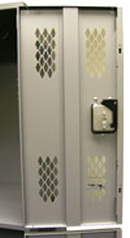 Heavy Duty Diamond Perforated/Ventilated Locker hat braced door